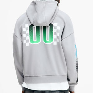 เสื้อฮู้ดซิปผู้ชาย ผ้าเจอร์ซีย์ 360 กรัม โพลีเอสเตอร์/คอตตอน ซักแล้ว ระบายอากาศได้ดี ทรงโอเวอร์ไซส์ เป็นมิตรต่อสิ่งแวดล้อม - Product Image 4