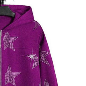 Sudadera con Capucha Unisex de Edición Limitada, Elegante, con Pedrería, 100% Algodón, Transpirable, Colores Personalizados, Estilo Urbano Informal - Product Image 4