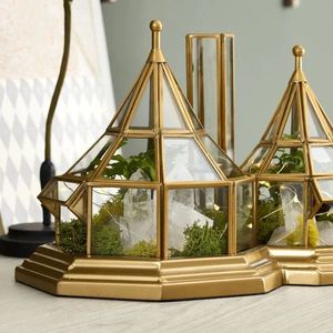 Terrario de Vidrio Negro Personalizado con Forma de Pirámide, Macetero Moderno de Vidrio para Plantas de Interior, Suculentas, Plantas Aéreas y Terrarios DIY - Product Image 2