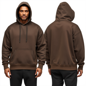 Sweat à capuche surdimensionné en molleton épais 400 GSM pour homme, style streetwear de luxe - Product Image 1