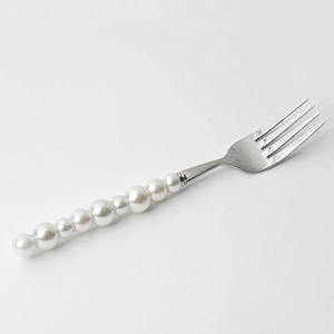 Ins Korea Luxury Stainless Steel Cutlery Set Vintage Pearl Handle <b>Flatware</b> Set for Wedding Rental and Catering - Product Image 2