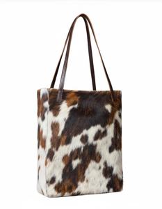 Bolso Tote de Cuero Genuino para Mujer, Resistente, con Pelo de Vaca, Bolso de Hombro, Premium, Multifuncional, Personalizable, LHTB-0098 - Product Image 5