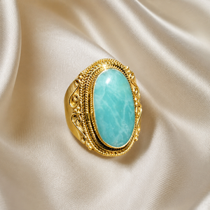 Natural Amazonite Gemstone <b>Ring</b> 925 Sterling <b>Silver</b> Handmade Vintage Boho Statement <b>Ring</b> Women Jewelry Gift <b>for</b> Unisex <b>Men</b> Her - Product Image 5