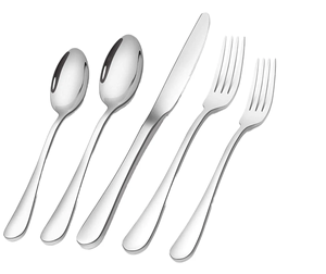 Ensemble de couverts décoratifs en acier inoxydable poli miroir pour mariage, style américain durable, impression de logo personnalisé, fournitures pour événements - Product Image 1