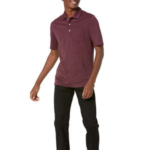 Polo pour homme, logo personnalisé, manches courtes, couleur unie, coton, fabricant en gros - Product Image 2