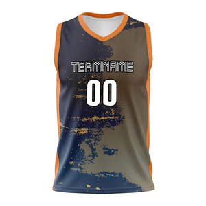 Camiseta de Baloncesto Reversible Personalizada al por Mayor Unisex para Adultos, Diseño Sublimado, Transpirable, Estampada, 100% Poliéster - Product Image 1
