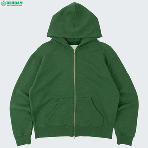 OEM Custom Screen Printed Zipper Hoodies <b>Black</b> <b>Fleece</b>/French Terry Quick Dry Breathable Unisex Heavyweight Casual Winter - Product Image 1