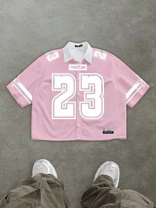 Meilleure Vente Prix Bas Collection Été Homme Chemise Décontractée Bleue à Manches Longues Coupe Ample avec Logo Imprimé Numérique sur le Devant et Boutons - Product Image 5