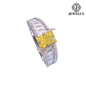 Bague Cocktail Homme Jewelux en Argent 925 Plaqué Rhodium de Qualité Supérieure avec Pavé de Diamants Motif Signe Dollar Style Hip-Hop - Product Image 2