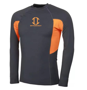 Custom Heat-Transfer <b>Printed</b> Breathable Men Compression Shirt Full Sleeve MMA Rash Guard OEM Athletic Workout Wear - Product Image 3