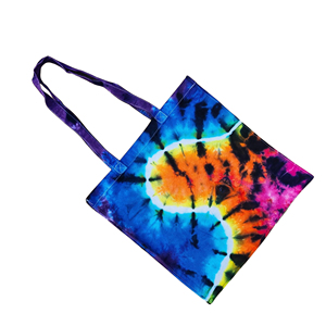 New Quality Heavy Cotton Canvas Shopping Tie Dye Tote <b>Bags</b> With Closure Comfortable Custom Logo And Size - Product Image 2