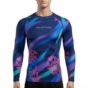 Camiseta de Compresión para Hombre, Manga Larga, Estilo Bape, Ropa Deportiva, Camisetas para Hombre, Top Deportivo para Entrenamiento y Fitness - Product Image 1