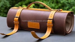 Étui à couteaux en cuir de qualité supérieure, kit de rangement pour couteaux de chef, organiseur d'outils culinaires professionnels, protection anti-odeurs pour la cuisine - Product Image 2