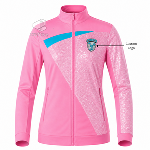 Custom Cheerleading Warm Up Jacket And <b>Pants</b> Set Personalized Glitter Embroidered Shiny Team Apparel <b>Dance</b> Practice Suit - Product Image 1