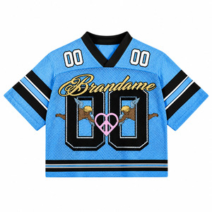 Camiseta de Fútbol Retro de Malla de Poliéster Personalizada OEM, Camiseta de Fútbol Americano de Corte Holgado y Amplio, Ropa Deportiva de Verano de Talla Grande - Product Image 1
