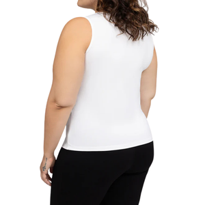 Camisetas sin mangas blancas y negras al por mayor, camisetas sin mangas de calidad de exportación, camisetas sin mangas informales para mujer de talla grande, camisetas sin mangas de diseño personalizado directo de fábrica - Product Image 2