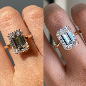 Premium VVS Moissanite Diamond Engagement <b>Ring</b> Elegant Bridal Wedding Jewelry Luxury <b>Ring</b> for Women and <b>Couples</b> - Product Image 2