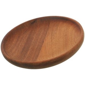 Assiette de service en bois écologique, plat à dîner en bois naturel, vaisselle artisanale pour la cuisine et la restauration - Product Image 1