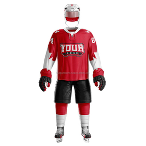 Best Selling Men's Ice Hockey Wear Eco-friendly 100% Polyester High Quality Custom Logo Printing Latest Design Sets OEM Team - Product Image 4