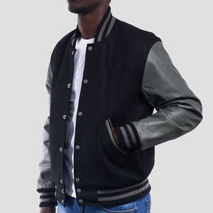 Vestes pour hommes sur mesure avec logo personnalisé, taille plus, style varsity vintage pour hommes - Product Image 3