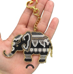 Eco Friendly Handmade <b>Key</b> <b>Chain</b> Christmas Ornament Glass Beaded Decoration Handmade Glass Keychain Holiday Decor Ornament - Product Image 1