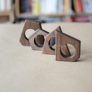 Stylish handmade <b>wooden</b> <b>napkin</b> <b>ring</b> for rustic family dining table farmhouse style holiday party wedding decorations - Product Image 4
