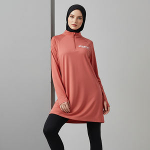 Chemise à manches longues pour femmes, coupe ample, respirante, légère, UPF50+, écologique, avec trous pour les pouces, pour un style de vie actif et sportif - Product Image 1