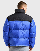 Veste matelassée pour homme, couleur verte et noire, col montant, fermeture éclair, coupe-vent, doudoune d'hiver