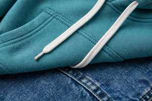 Sudadera con capucha de modal transpirable de manga larga para mujer, corte regular, con logo frontal, ecológica, de largo hasta la cadera, con cremallera completa - Product Image 6