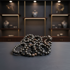 กำไลไม้กฤษณาดำธรรมชาติ ลูกปัดไม้กฤษณาสำหรับสวดมนต์ กำไลพระพุทธรูป ขนาด 8 มม. 10 มม. 12 มม. 14 มม. 16 มม. 18 มม. เครื่องประดับสำหรับทำสมาธิ ขายส่ง - Product Image 1