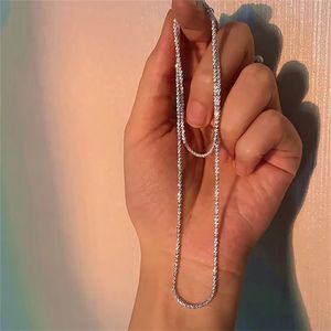 2 Pezzi Collana con Catena Base Placcata Argento 925, Catena a Osso con Chiusura, Elegante e Versatile, Ipoallergenica, Collane con Catene Sottili - Product Image 6