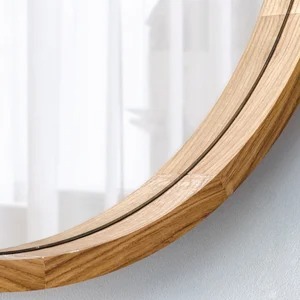 Simple Oval Wooden <b>Frame</b> Mirror Perfect For Bathroom Washroom And Home Wall Timeless Appeal Styling Handcrafted From India - Product Image 6