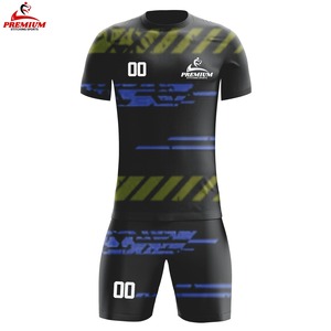 Uniforme de football de qualité supérieure, personnalisé, respirant, 100% polyester, séchage rapide, antibactérien, manches courtes, été - Product Image 1