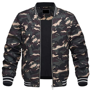 Wholesale Custom Men <b>Camo</b> Sublimated Varsity <b>Jacket</b> Cotton-Filled Polyester Blend High Street Outdoor Lettermen Baseball <b>Jacket</b> - Product Image 5