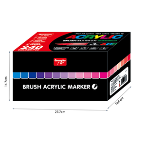 Bền Và Linh Hoạt 12-Màu Sắc Mới Thẳng Chất Lỏng Acrylic Đánh Dấu Thiết Lập Nhựa Mềm Đầu Vẽ Bút Cho Sinh Viên Nghệ Thuật - Product Image 2