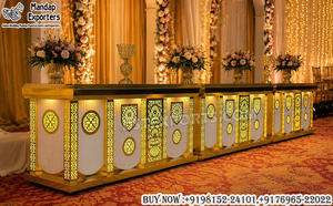 Mostrador de catering LED de estilo lujoso para bodas y eventos, estación de servicio de buffet moderna, fabricante y exportador a precios de mayorista. - Product Image 2