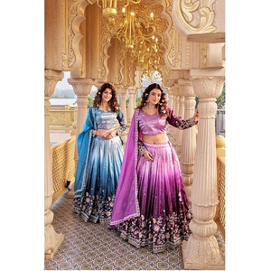 Nuevo Lanzamiento: Lehenga Choli para Fiestas en India, Lehenga Choli de Red para Bodas y Eventos Festivos, Lehenga Choli a Precio de Mayoreo - Product Image 1