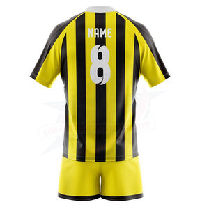 Uniforme de rugby à manches courtes respirant, antibactérien, à séchage rapide pour adultes, vêtements d'équipe unisexes, design personnalisé, nouvelle arrivée - Product Image 3