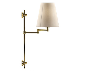 Modern Indoor Adjustable Movement Wall <b>Light</b> Metal Gold Finish Fabric Shade LED Wall Lamp For Bedroom Hotel Decorative <b>Sconce</b> - Product Image 2