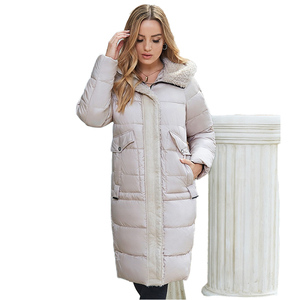 <b>Women's</b> Long Hooded <b>Parka</b> Coat Detachable Collar Full Sleeve Thick Winter Warm Casual Outerwear Solid Color Zipper Closure Quick - Product Image 1