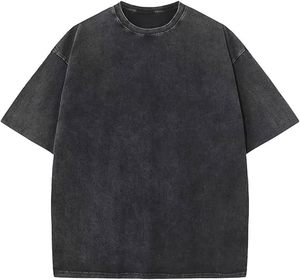 ผู้ผลิตเสื้อยืดปากีสถาน เสื้อยืดคอตตอนหนา GSM250 แบบย้อมสีเอซิดวินเทจ พิมพ์ลายกราฟิกสำหรับผู้ชาย ดีไซน์ใหม่ 2026 - Product Image 1