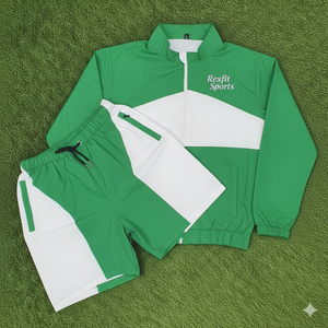 Rexfit Sports Custom Printed Mens Windbreaker Suit Full Zip <b>Jacket</b> and Shorts Summer Set Tracksuit Set Wholesale - Product Image 5
