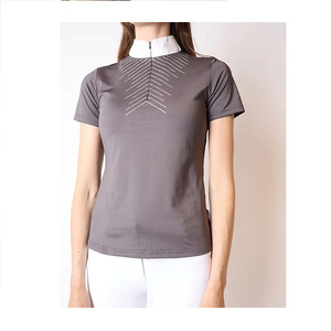 Chemise de compétition équestre de haute qualité, extensible dans 4 directions, en tissu technique doux au toucher, idéale pour la compétition et les spectacles. - Product Image 4