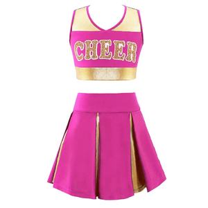 Uniformes de animadora/danza para mujer y niña, los más populares, con estampado, conjunto de CHEERLEADING en venta, hecho en Pakistán - Product Image 5