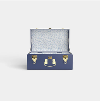 Coffre de rangement en métal rectangulaire, couleur personnalisable, avec poignées, design empilable, style classique durable, pour articles divers, décoration intérieure