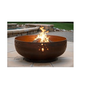 Industrial Copper <b>Fire</b> <b>Pit</b> Outdoor Heating Bowl Durable Metal Garden Centerpiece Stylish Patio Decoration For Commercial Hospita - Product Image 4