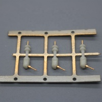 Venta superior Conector RF duradero Pin central Pin de enchufe de latón Chapado en oro Overmolding Pin de plástico y metal