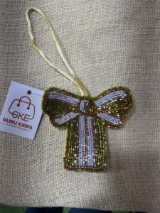 Colgante para bolso de alta calidad hecho a mano, estilo bohemio cristiano, con perlas de imitación, cuentas de vidrio lampwork, cuentas de semilla y forma de corazón y símbolo de paz - Product Image 5