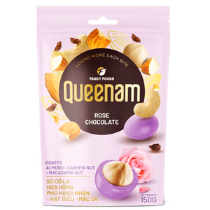 โรงงานขายส่งโดยตรง รับผลิตช็อกโกแลตดรากีแบบ OEM/ODM ฮาลาล ช็อกโกแลตรูปดอกกุหลาบเคลือบอัลมอนด์ เม็ดมะม่วงหิมพานต์ แมคคาเดเมีย นัท 150 กรัม - Product Image 1