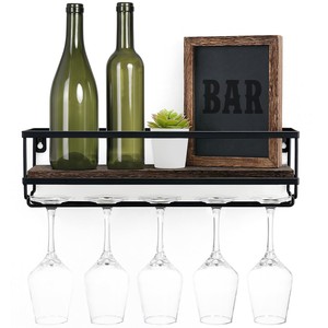 Estante Flotante Rectangular de Metal para Botellas de Vino - Soporte de Pared Minimalista, Ecológico, Duradero y Ligero, Venta al por Mayor - Product Image 1